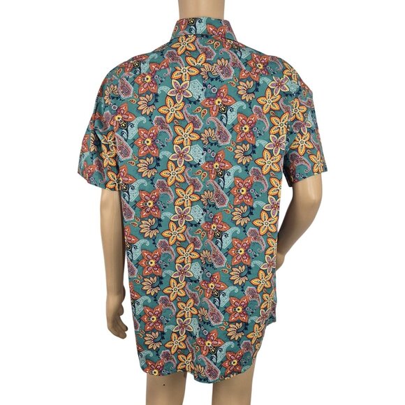 CREMIEUX PREMIUM DENIM Men's Size XLT Shirt Stretch Lightweight Green Multi  (54 - Picture 3 of 9